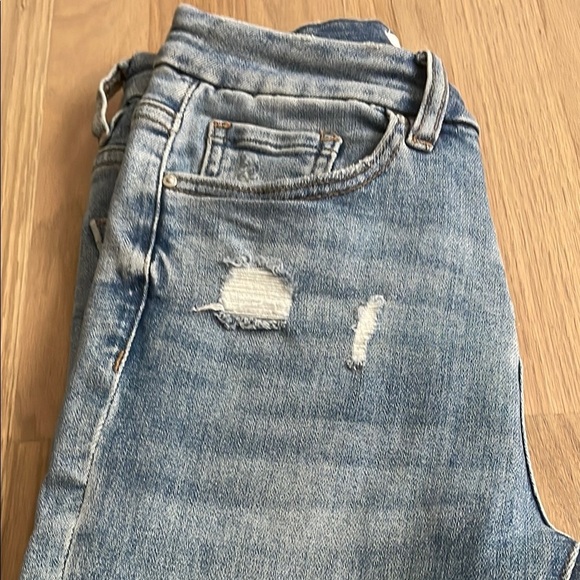 Mica Women’s Classic Blue Flare Jeans with Distressed Hem Size 25 - Picture 4 of 7